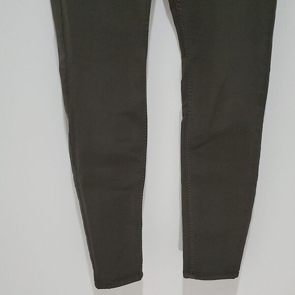 𝅺brody olive green 28" waist push up mid-high rise skinny jeans - Picture 3 of 7